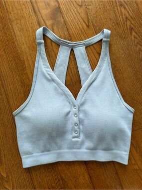 Yogalicious crop top sports bra purple